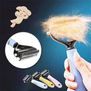Double-Sided Stainless Steel Pet Grooming Brush