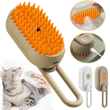 3-in-1 Cat & Dog Steam Brush