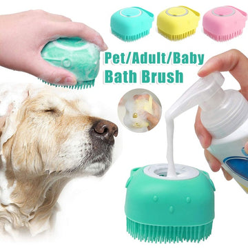 Silicone Dog Bath Brush & Massage Glove