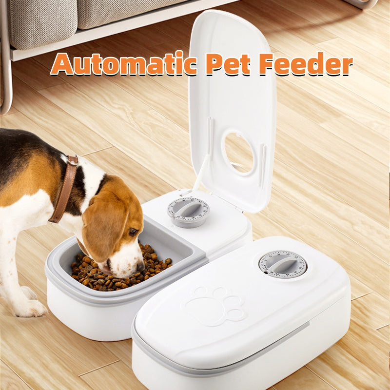 Automatic Pet Feeder with Stainless Steel Bowl